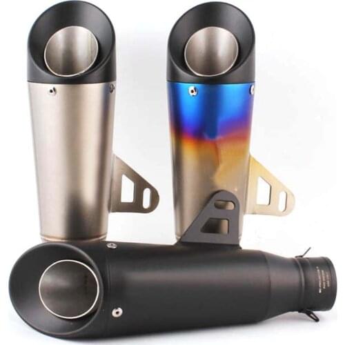Moto Exhaust Muffler Tip Pipe Silp On Modified 51mm 60mm Universal Motorcycle Stainless Steel Silencer For Ninja250 CBR1000RR R1