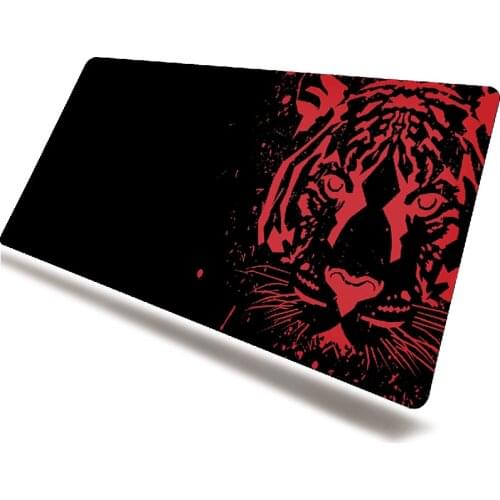 Rakoon Tiger head Large Size Gaming Mouse Pad Anti-slip Natural Rubber PC Computer Gamer Mousepad Desk Mat Locking Edge