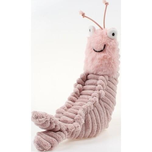 Kawaii Mantis Shrimp Plush Dolls Cartoon Animal Plush Toys Cute Sheldon Shrimp Baby Sleep Comfort Room Decor Toys Gift for Girls