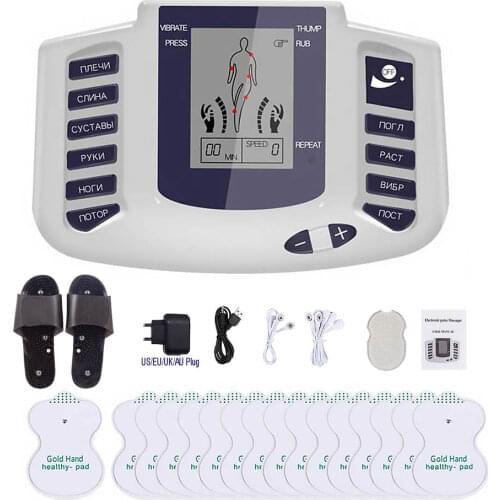 TENS Unit Therapy Machine Pulse Massager Massage Device Muscle Stimulator with Electrode Pads for Body Back Shoulder Pain Relief