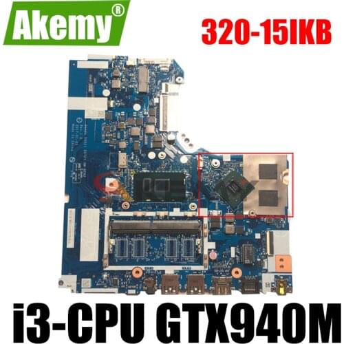 Akemy DG421 DG521 DG721 NM-B242 For Lenovo 320-15IKB 320-15ISK Notebook Motherboard CPU I3 7100U GPU GTX940M DDR4 100% Test