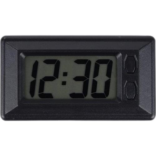 Mini Car LCD Screen Digital Clock Dashboard Self-Adhesive Ultra-thin Alarm Vehicle Electronic Clock Bracket Car accessories