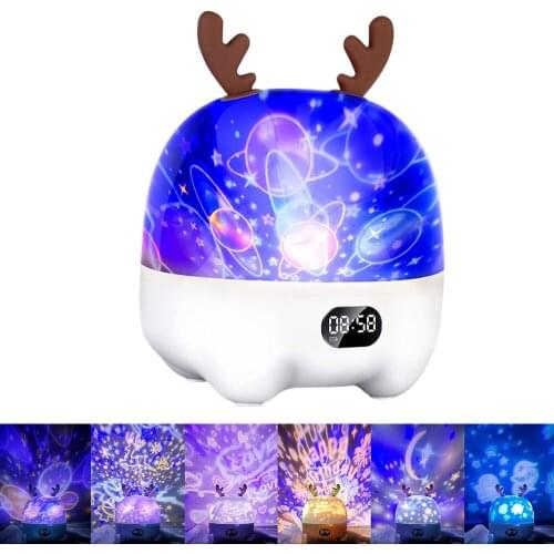 3 in 1 Multifunctional Bluetooth Speaker LED Projector Ocean Wave Night Light Wireless Speaker Children Bedroom Lamp for Gifts
