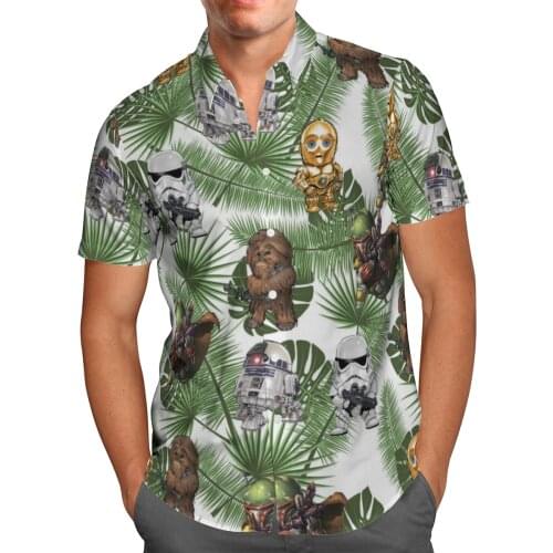 Anime 3D Beach Hawaiian 2021 Summer Mens Shirt Short Sleeve Shirt Streetwear Oversized 5XL Camisa Social Chemise Homme-118