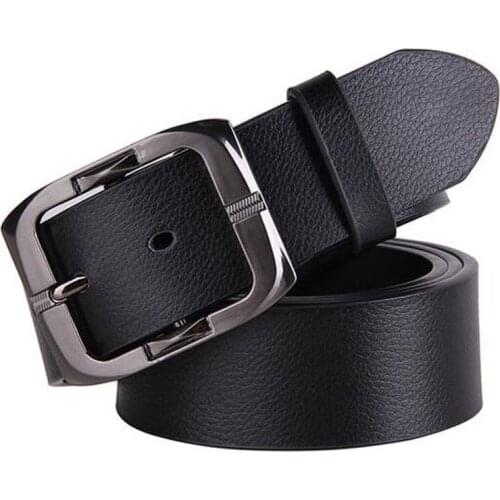 Fashion New Brand 5 Colors Metal Buckle Casual Belts for Men Pu Leather Mens Waist Belt
