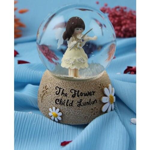 Daisy Themed Musical Luminous Snow Globe Medium Size christmas gift hallowen christmas gift