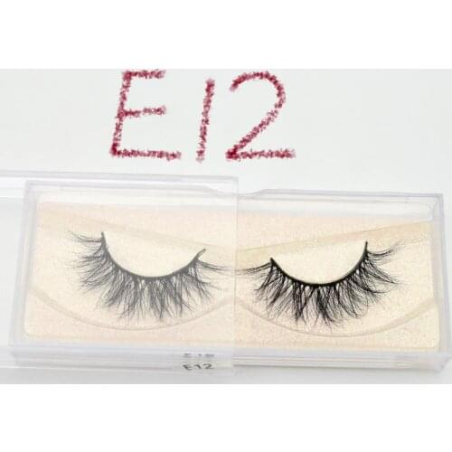 Visofree natural Handmade Crossing Soft False Eyelashes sexy glitter packing Makeup Extension Long lash 3D Mink Lashes E12