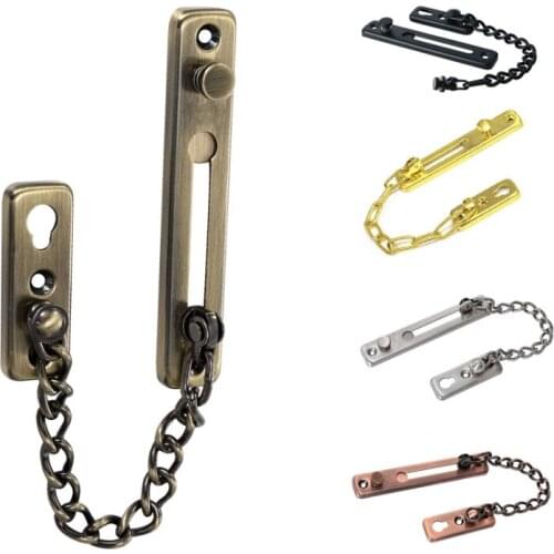 Stainless Steel Door Chain Guard Door Latch Lock with Spring Anti-Theft Press Lock for Home or Office Security