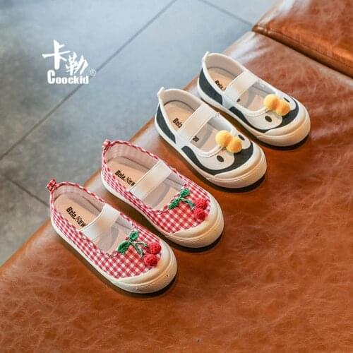 2021 Summer New Girls Canvas Shoes Cartoon Penguin Children Shoes Casual Flats Cute Fashion Shoes Non-slip for Girls and Boys