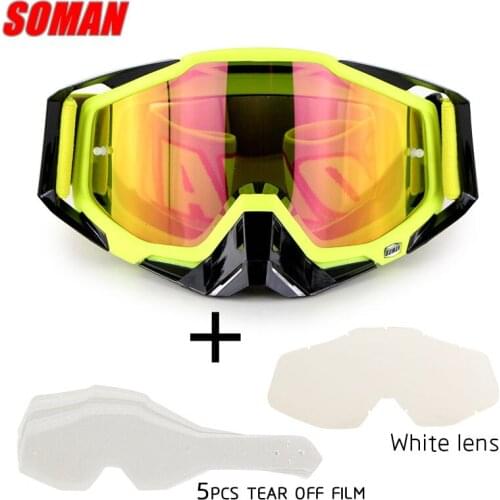 Motorcycle riding off-road goggles goggles outdoor glasses set with transparent film and tear film