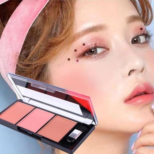 Face Blush Palette Makeup Natural Blush Palette Durable Blush Makeup Natural Powder Easy Women Rouge To Colors With Brush W V3R7