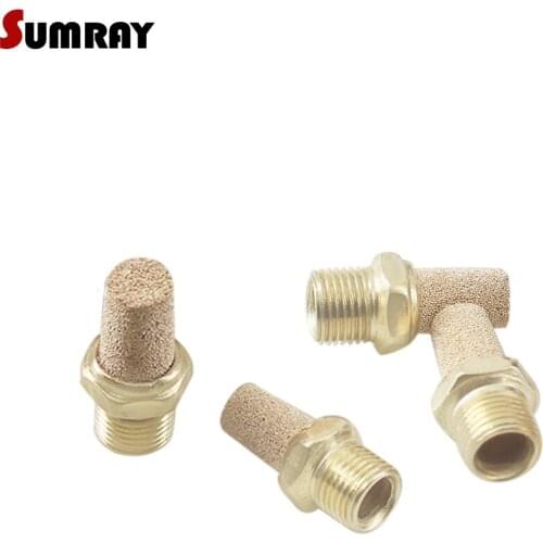 SUMRAY Pneumatic Parts Exhaust Mufflers BSL type dissipative Brass Mufflers for Pneumatic Air Control Valve