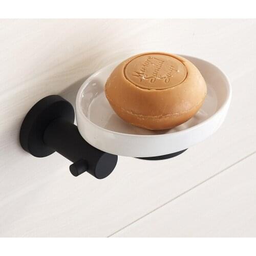 Vidric simple black bathroom toilet soap dish 304 stainless steel metal pendant butterfly soap holder