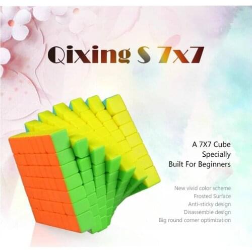 QIYI QiXing S stickerless7x7x7 speed puzzle 7Layers Cubo Magico 7x7 Stickerless Magic Puzzle Cube Beginner Toy For Children