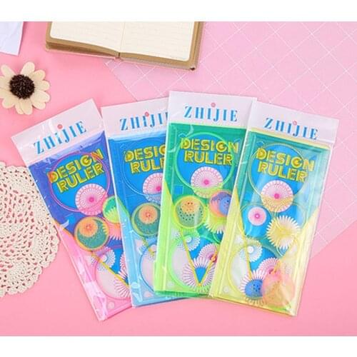 Variety Cute Rulers Stationery Novelty Set of Drafting Rules Students Design Ruler Painting Patchwork Ruler Stationery Supplies