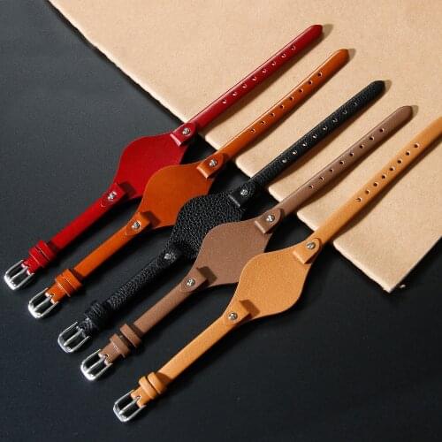 High quality genuine leather watchbands for fossil ES3077 ES2830 ES3262 ES3060 Stylish womens 8mm watch straps Small bracelet