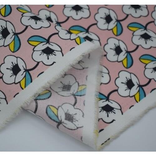 Pink bottom small flowers reactive dyeing natural cotton fabric for dress suits christmas fabrics patchwork tissu telas tecido