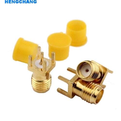 SMA Female socket sma Female connector SMA RF coaxial connector gold-plated copper with cap 10pcs/lot