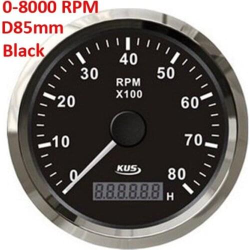 85mm tachometer/speedometer 8000rpm for vehienlar motorcycle auto car truck boat marine sailng yatch instrument gauge accessory
