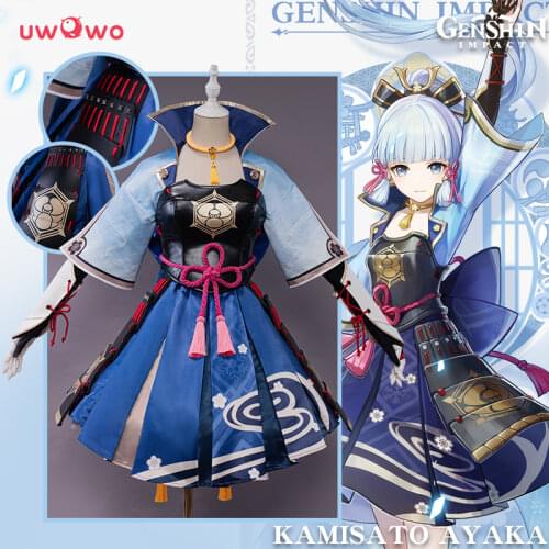 PRE-SALE UWOWO Game Genshin Impact Kamisato Ayaka Cosplay Costume Genshin Outfits For Carnival Halloween Christmas Party