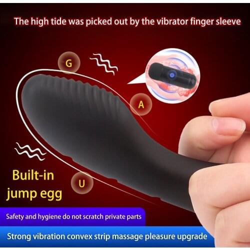 Flirting Finger Vibrating Sleeve G-Spot Vibrator Clitoris Stimulator Nipples Massage Masturbator Adult Sex Toys For Women