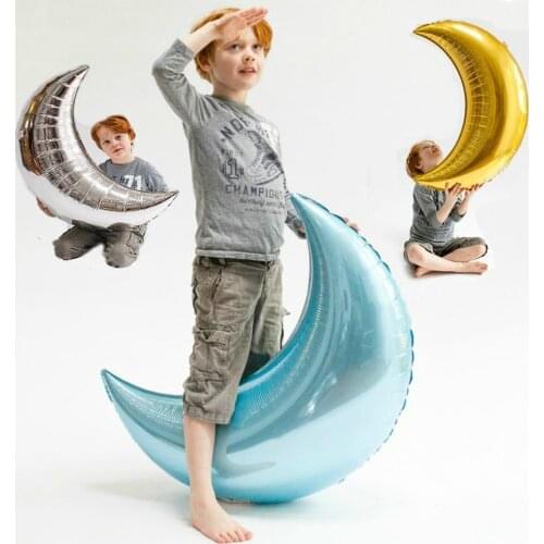 1pc 36inch large moon foil helium balloons Classic Toys kids birthday party Eid al-Fitr Ramadan supplies big moon balloons