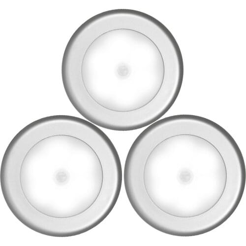 3/6 LED Night Light Magnetic Wireless Detector Light Wall Lamp PIR Motion Sensor Light Hallways Auto On/Off Cabinet Stairs Light