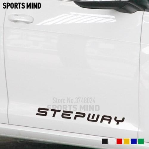 5 Pairs Vinyl Car Stickers Decals For Renault Sandero Stepway 2015 GT-LINE Dacia Duster Accessories Car-Styling Automobiles