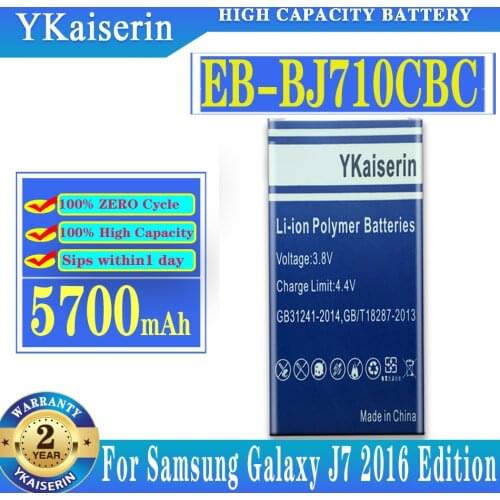 EB-BJ710CBE Battery For Samsung Galaxy J7 2016 Edition SM J710 J710F J710FN J710M J710H J7108 J7109 J7008 J7009 4400mAh Battery