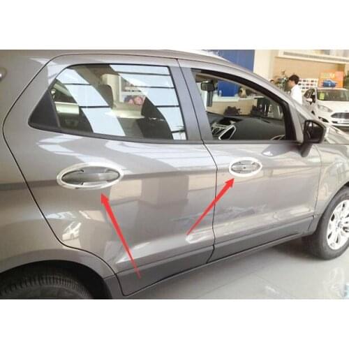 Car Door handle Bowl cover door handle protector fit for Ford ECOSPORT 2013 2014 2015 2016 ABS chrome 8pcs per set