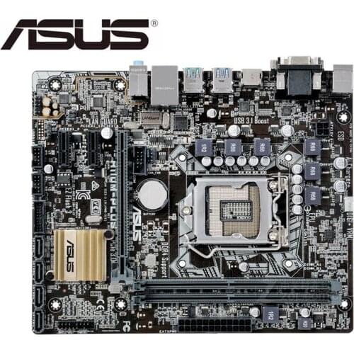 Used Desktop Motherboard original Asus H110M-PLUS H110 Socket LGA 1151 i7 i5 i3 DDR4 32G SATA3 Micro-ATX PC SALES