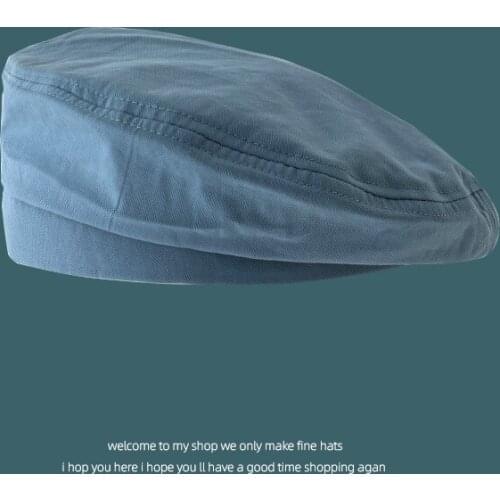 Beret Female Retro Art Painter Hat All-Match Solid Color Autumn and Winter Warm Octagonal Hat
