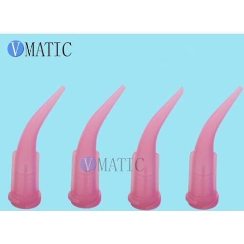 Free Shipping Quality 100pcs 20G Pink TT Tapered Bend Dispensing Needle Tips