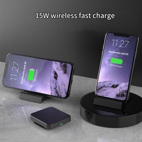 Qi Wireless 15W Charger Stand For iPhone 12 Mini 11 Pro XS MAX XR X 8 Samsung S20 S10 Fast Charging Dock Station Phone Charger