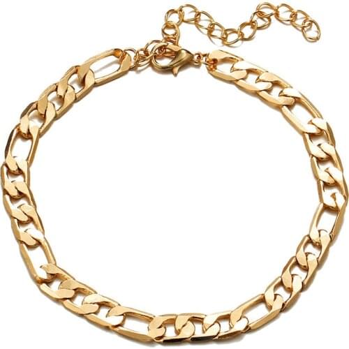 Stainless Steel Anklets For Women Beach Foot Jewelry Leg Snake Link Chain Ankle Bracelets Men or Women Summer Accessories Gift