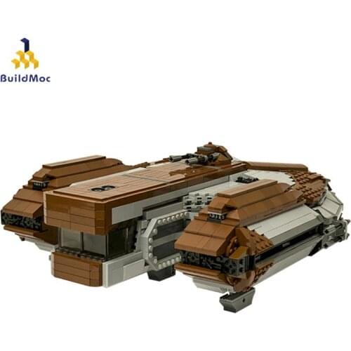 Buildmoc Technical Old Republic Knight Ebon Hawk Military Airship War Creator Childrens Toy Diy Building Block Model Boy Gift