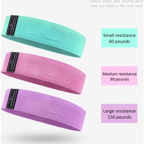 3pcs/Lot Fitness Rubber Band Elastic Yoga Resistance Bands Hip Circle Expander Bands Gym Fitness Booty Home Workout Equipment