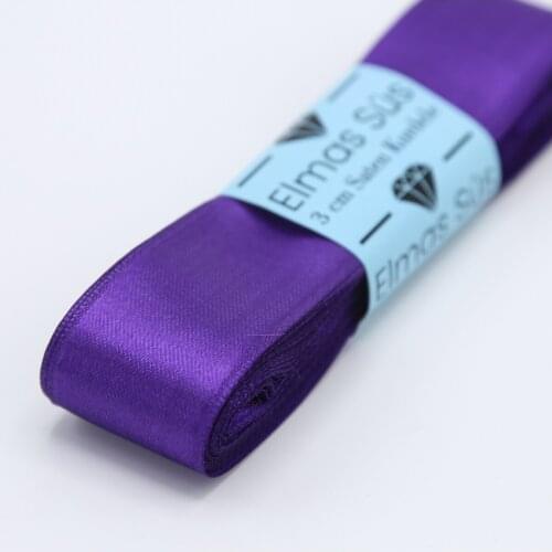 Purple Satin Ribbon 3 cm 10 mt