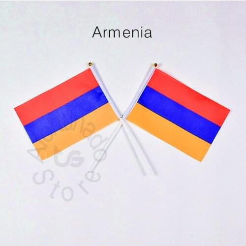Armenia 14*21cm 10piece flag Banner Hanging flag Home Decoration flag Lattice Racing Game flag
