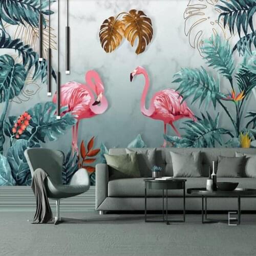 Milofi custom photo wallpaper Nordic modern minimalist hand-painted tropical rainforest wall decoration mural wallpaper