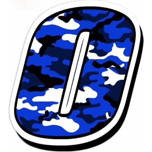 Personality Car Styling Racing Numbers Vinyl PVC KK CAMOUFLAGE BLUE Decal Motocross Rally Auto Moto Car Bike ATV Car Sticker
