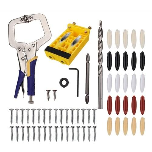 Oblique Hole Locator Kit Woodworking Puncher Electric Drill Positioning Tool Pocket Hole Jig TP-0148