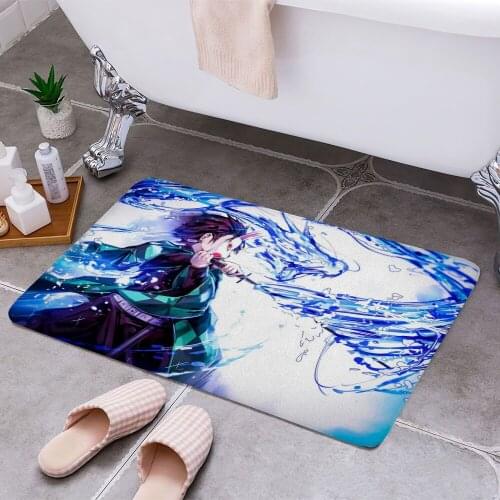 Demon Slayer 3D Print Doormats Rectangle Non-Slip DoorMat Bedroom Kitchen Entrance Print Door rugs Dropshipping
