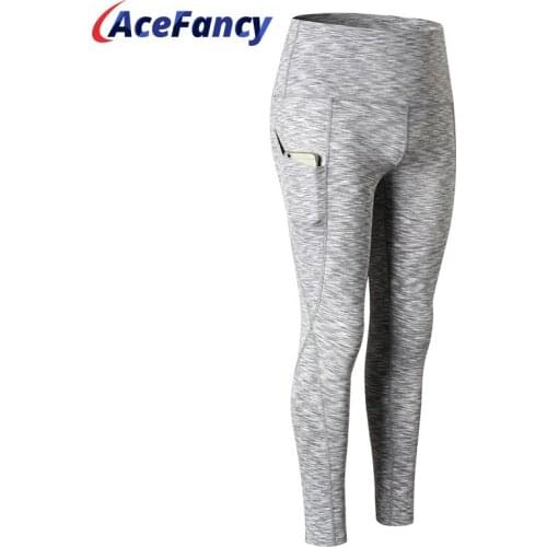 Acefancy Sport leggings Tummy Control Women Yoga Pants Sportswear Stretchy Yoga Leggings 62505 Jogging Trousers For Women