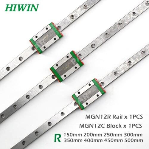 Free Shipping Alloy Steel HIWIN MGN12 Linear Rail 150 200 250 300 350 400 450 500mm linear Guideway with MGN12C Long Guide Block