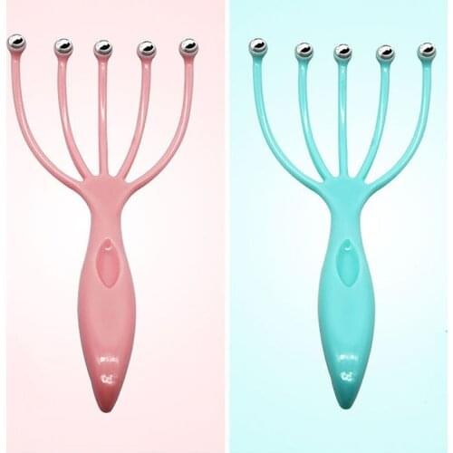 Five-Jaw Ball Head Massager Manual Scratch Head Grabber Plastic Scalp Massage Claw Professional Fashion