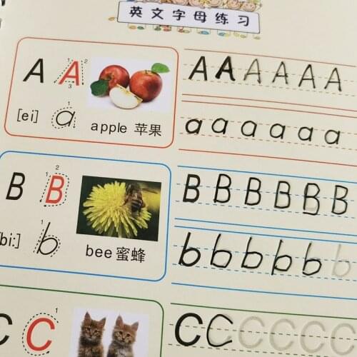 Reusable Writing Paste Calligraphy Handwriting Copybook For Kids Word Childrens Book English Calligraphic Letter Practice Toy