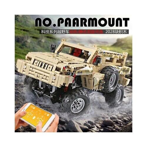 13131 MOC Techinc Series Paramount predator SUV APP RC motor Truck Model Building Blocks Toy Christmas Gift
