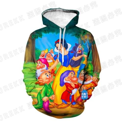 Disney Anime Snow White and the Seven Dwarfs 3D Printed Cool Hoodies Men Women Children Fashion Sweatshirts Streetwear Tops
