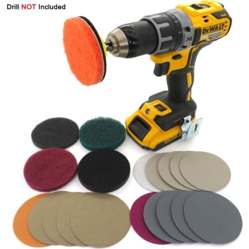 21Pcs DIY Car Lights Kit Polishing Restoration Car Headlights Repair Set Car Care Sanding Discs Pad No Drill